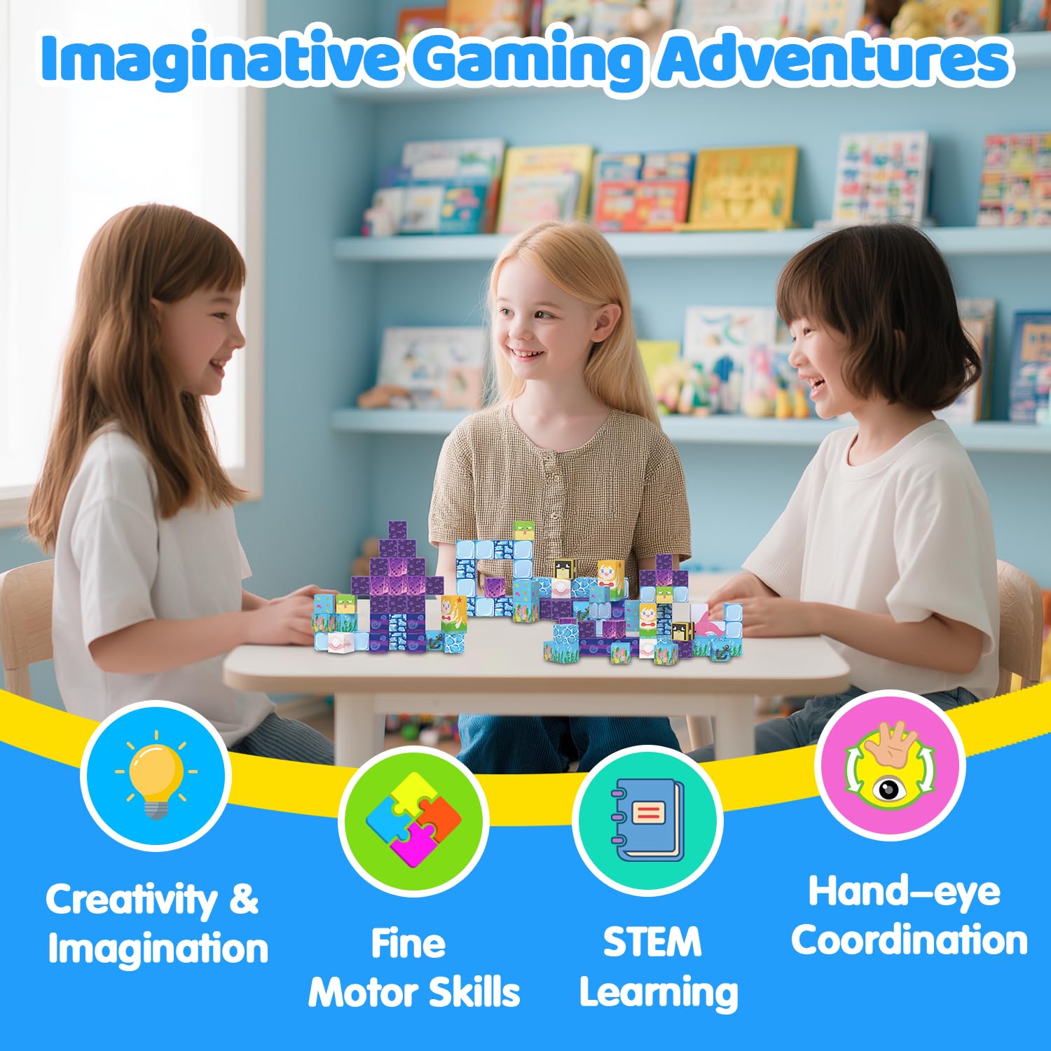 SSAWER Magnetic Blocks gift-ready box ideal for birthdays and holidays.