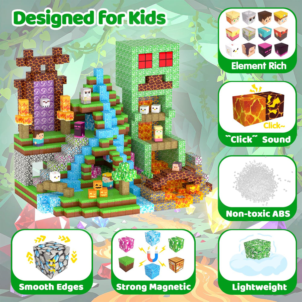 SSAWER Magnetic Blocks promote open-ended play and imaginative problem solving.