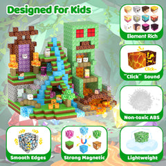 SSAWER Magnetic Blocks promote open-ended play and imaginative problem solving.