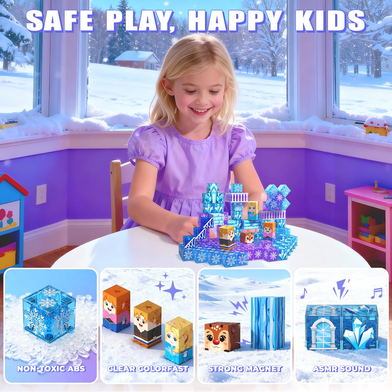 SSAWER blocks with varied designs engage kids in colorful STEM play