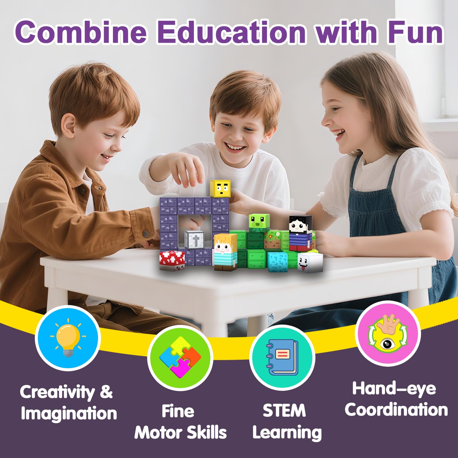 SSAWER blocks made of safe ABS plastic for durable, child-friendly play.