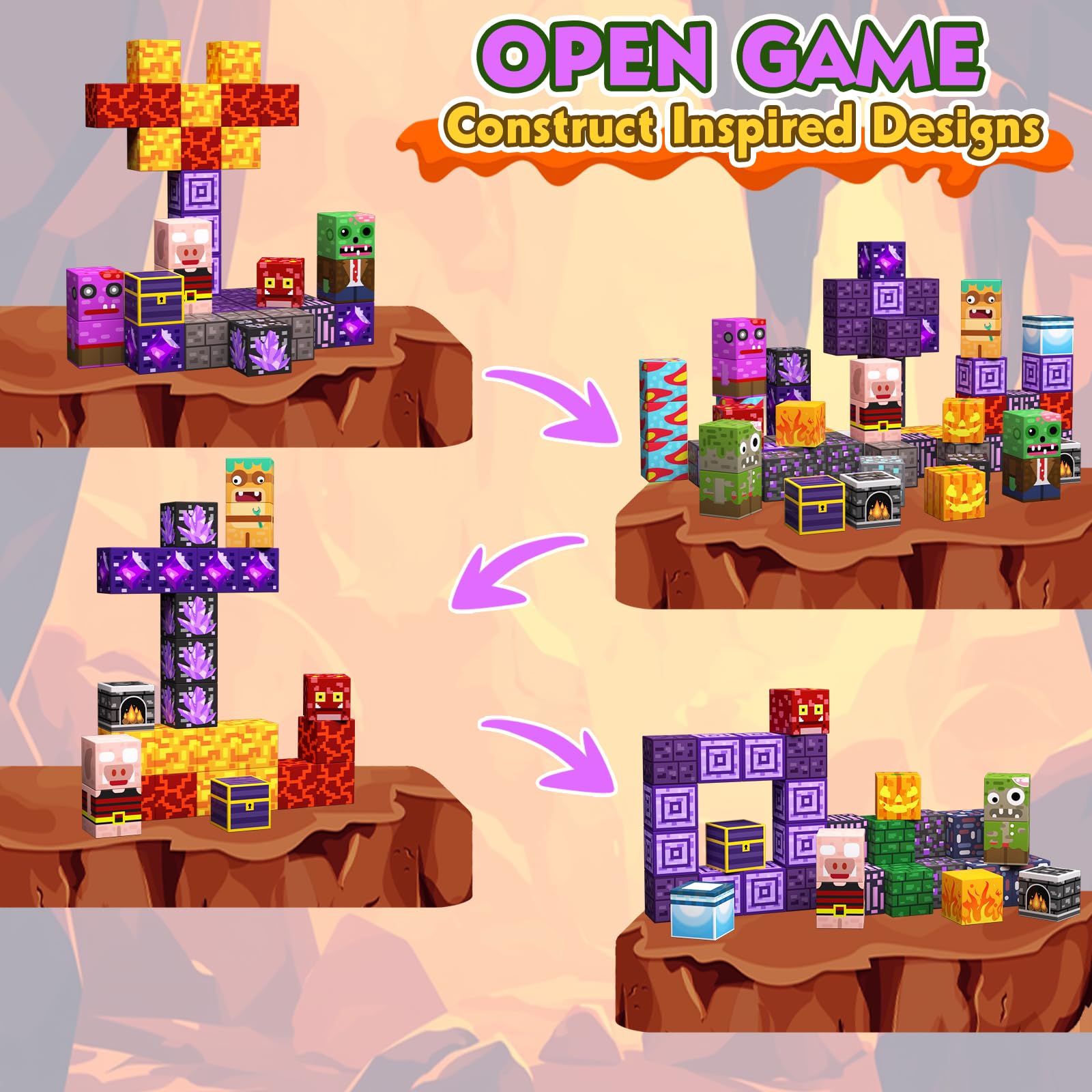 SSAWER stacking magnets encourage hands-on learning and imaginative structures.