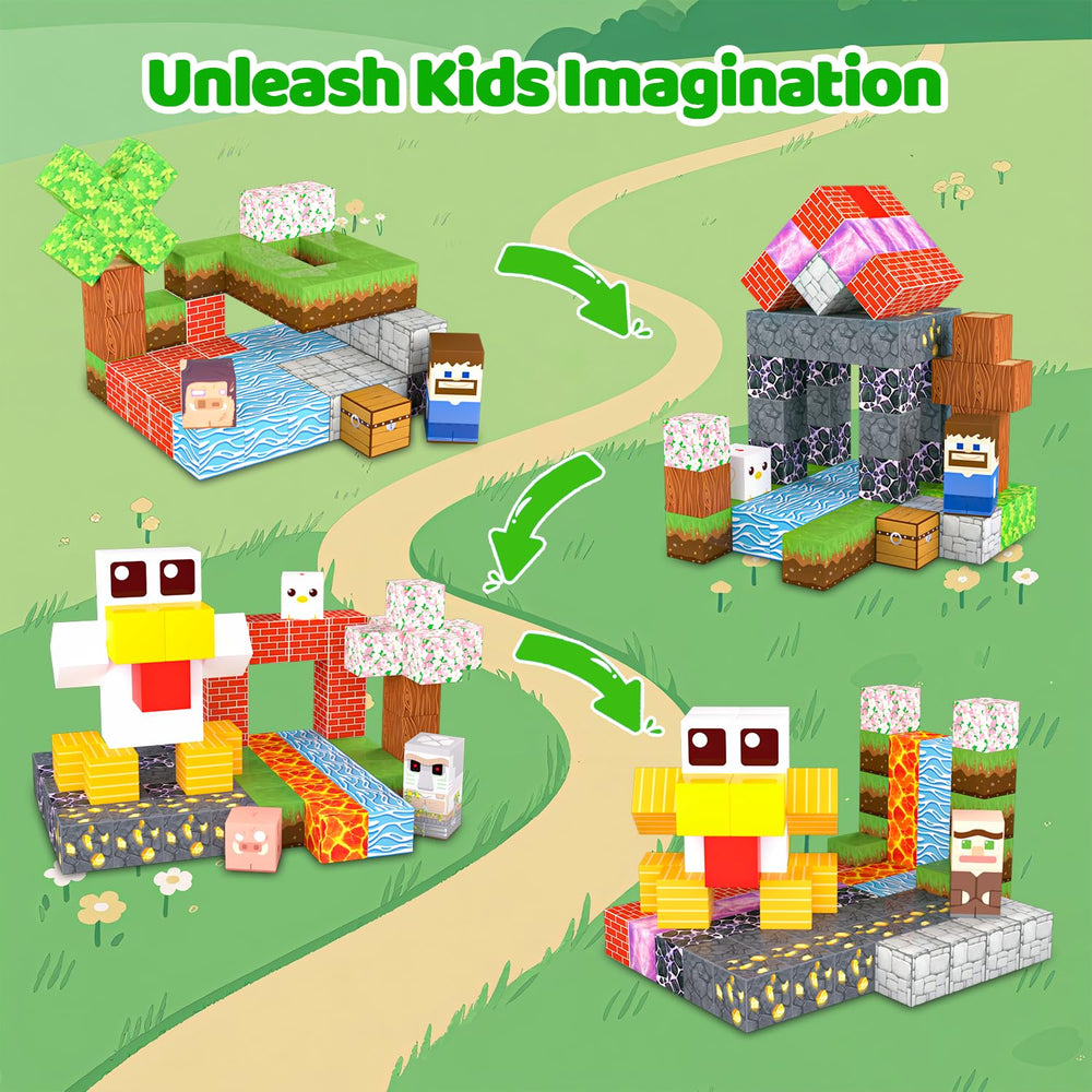 SSAWER stacking magnets create sturdy structures with strong magnetic grip.