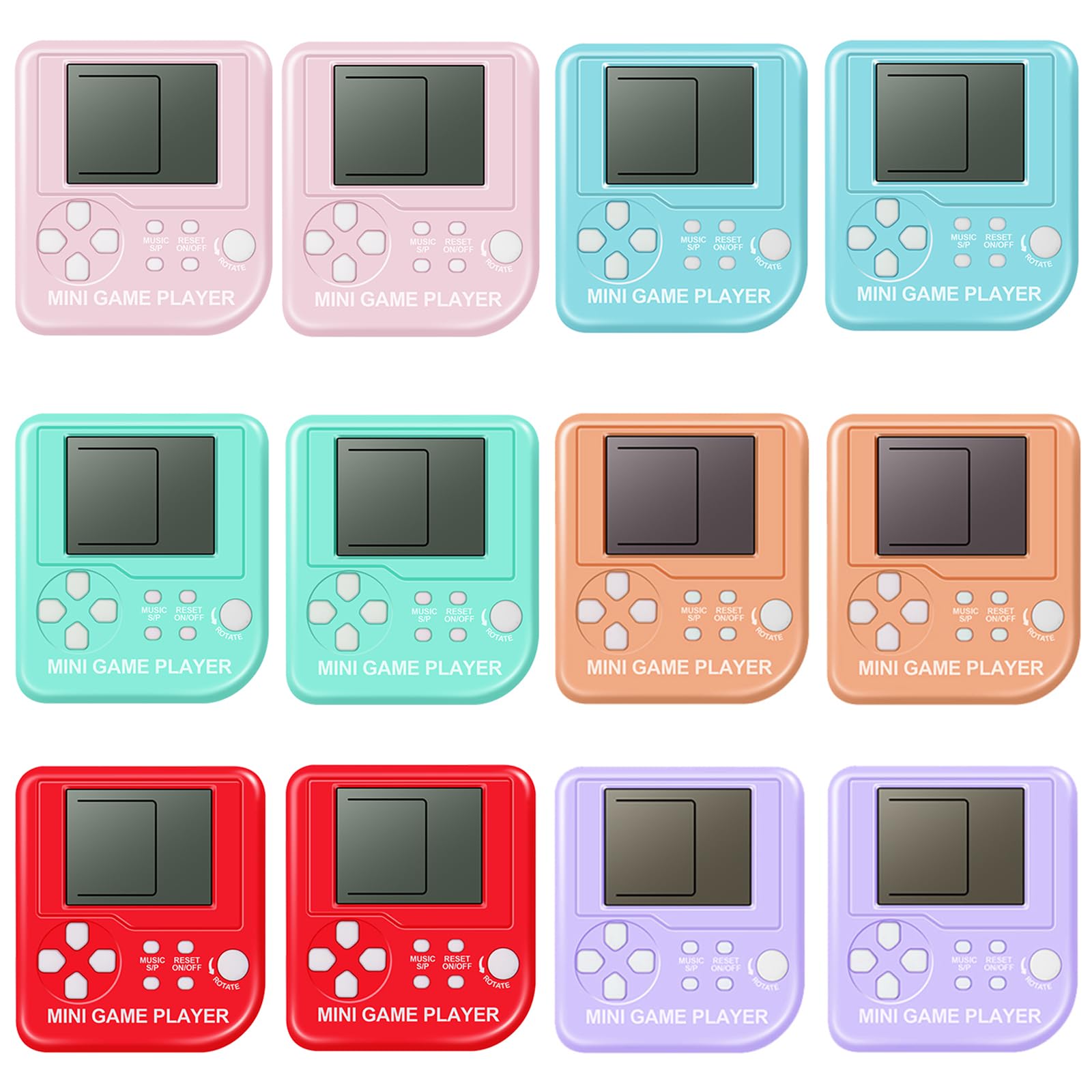 SSRMX 12pcs video game keychains for party favors, durable and colorful keepsakes.