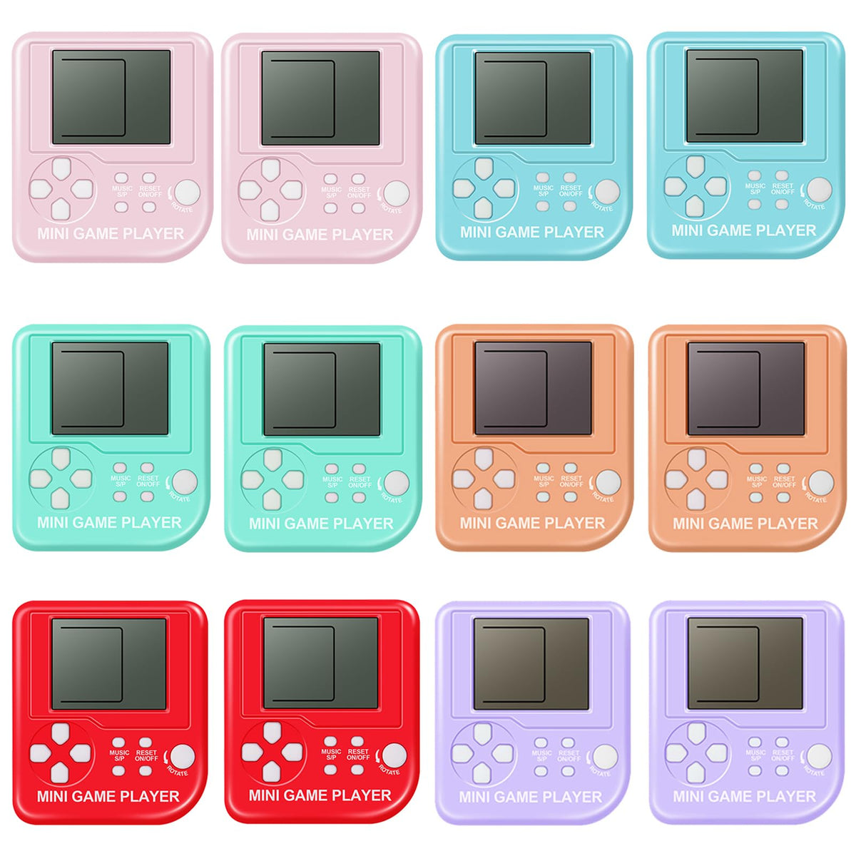 SSRMX 12pcs video game keychains for party favors, durable and colorful keepsakes.