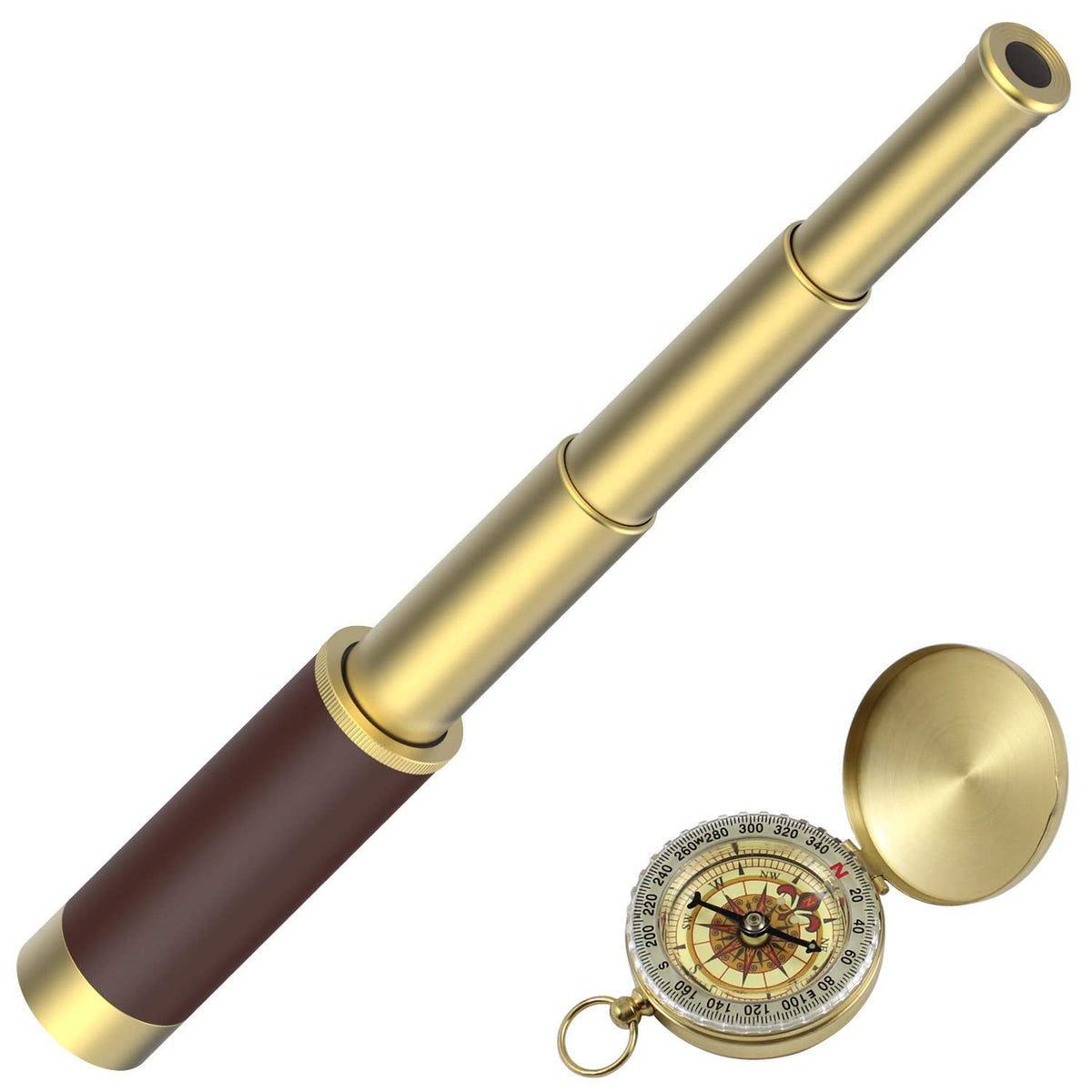 SSZS pirate spyglass telescope 25x30 zoom for clear distant viewing