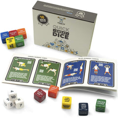 Stack 52 Quick Sweat Dice storage box keeps sets organized for home workouts.