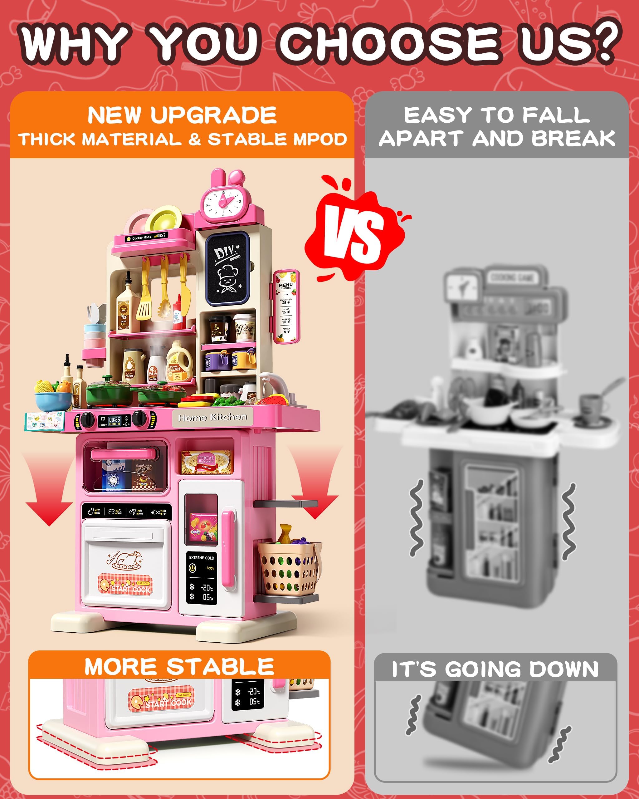 STACTCUTE 33-8in fridge and oven storage shelves for organized play