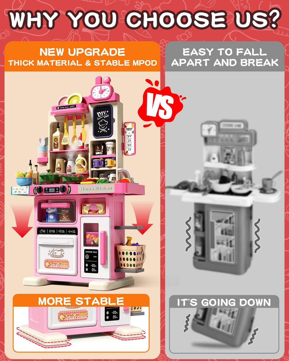 STACTCUTE 33-8in fridge and oven storage shelves for organized play