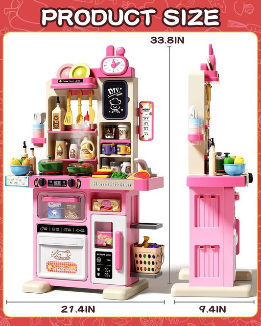 STACTCUTE 33-8in kitchen sink with flowing water for cleanup play