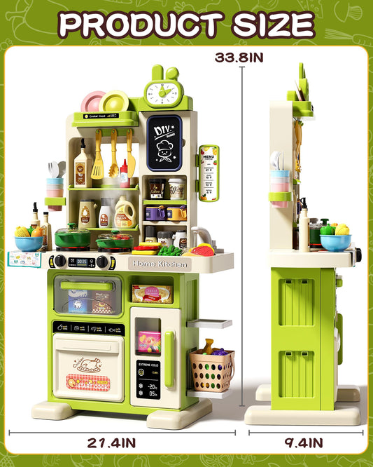 STACTCUTE kitchen sink with water flow demonstrates basic washing play and sustainability focus.