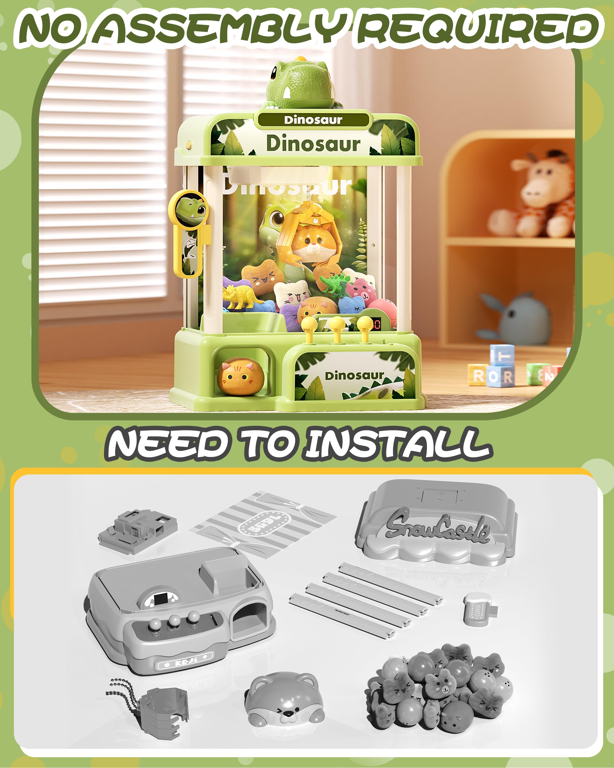 STACTCUTE mini arcade prize dispensing action ready for instant play