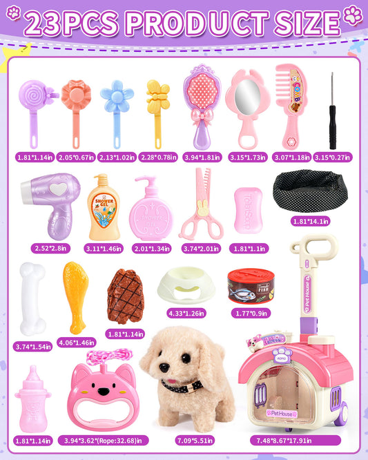 STACTCUTE portable puppy stroller visual: smooth-rolling stroller for pretend outings