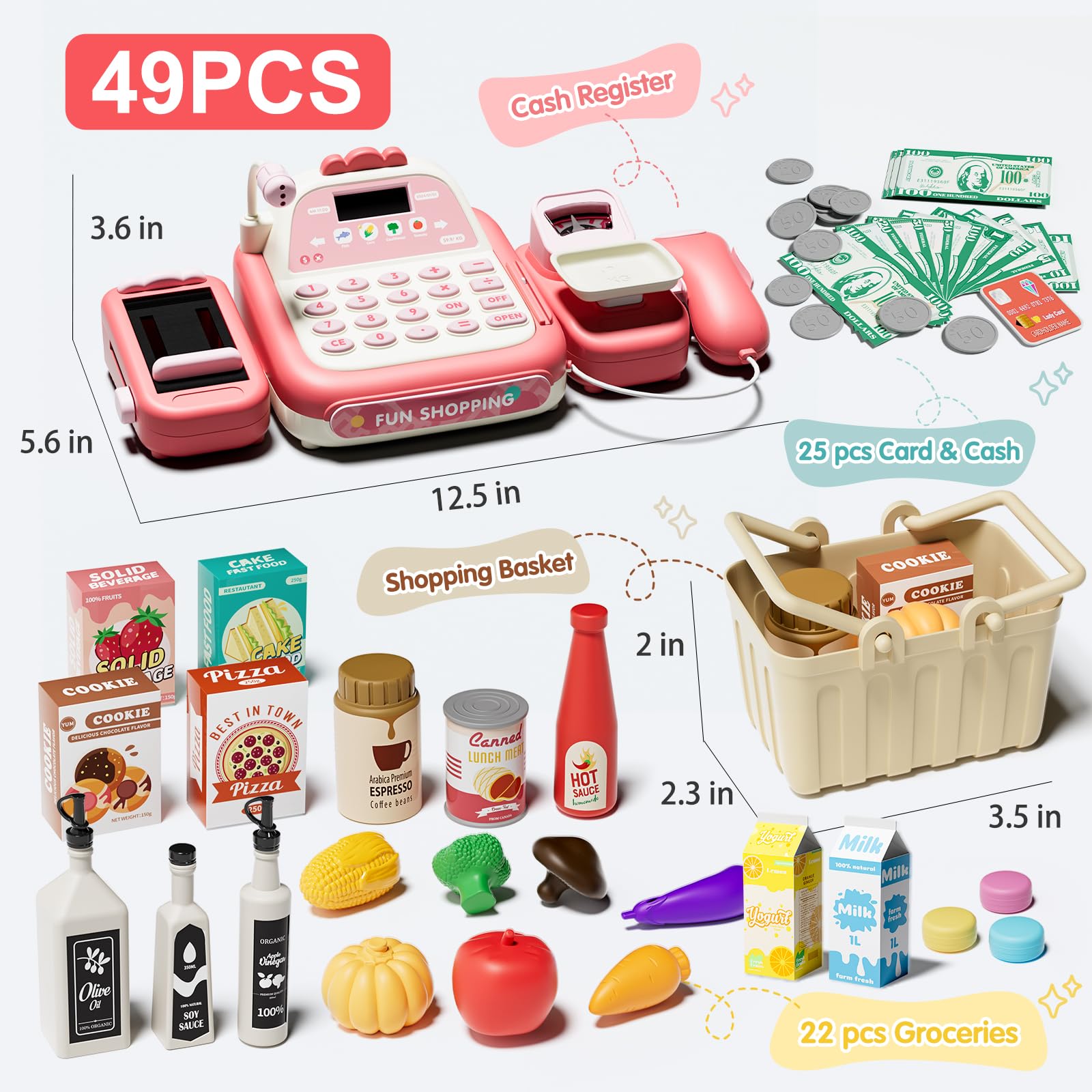 STACTCUTE pretend groceries set for colorful, imaginative shopping experiences.