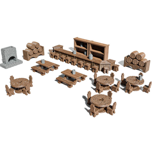 STAHLHAMMERS tavern round tables for immersive RPG tavern scenes
