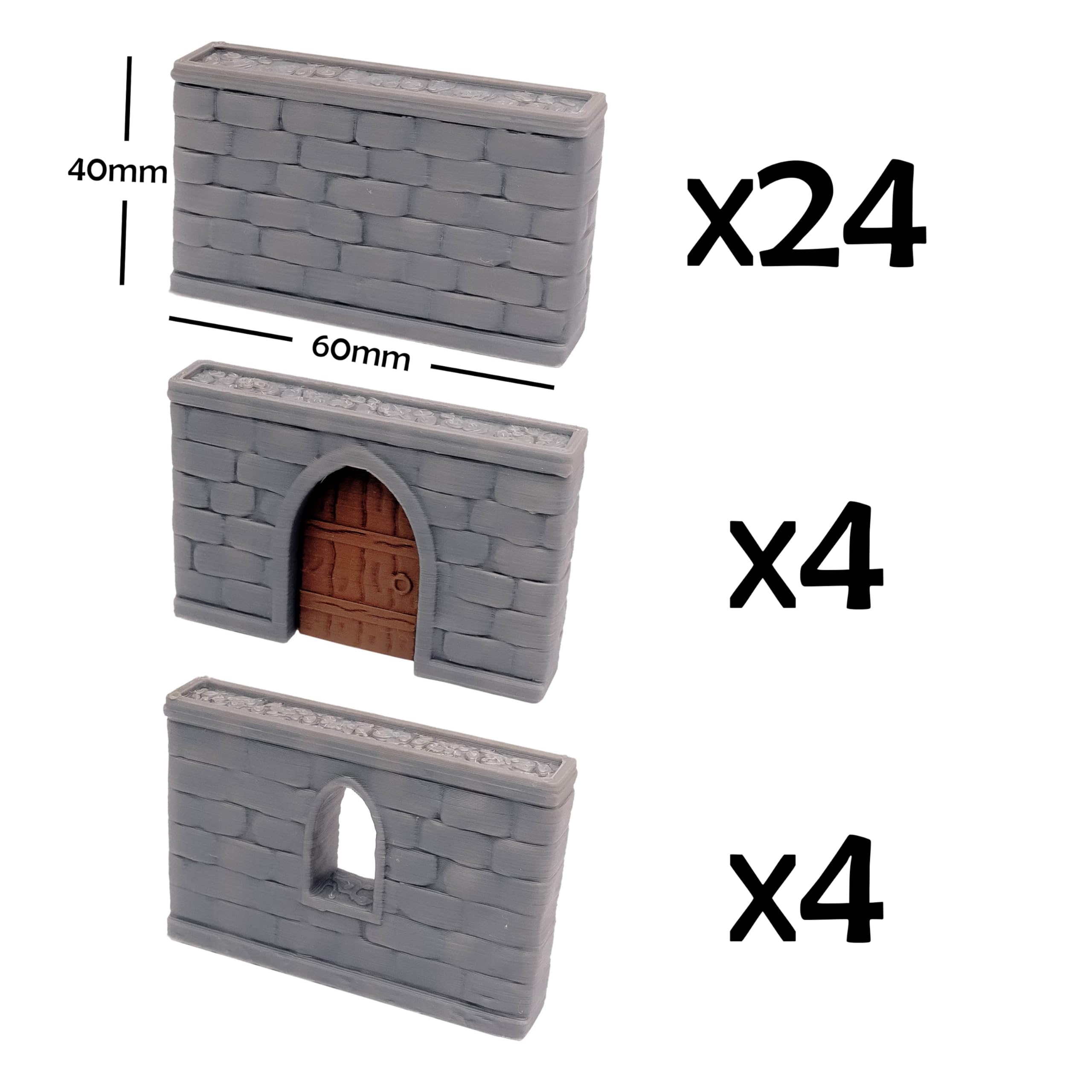 STAHLHAMMERS wall piece dungeon 40mm-high 60mm-long for cohesive modular layouts.