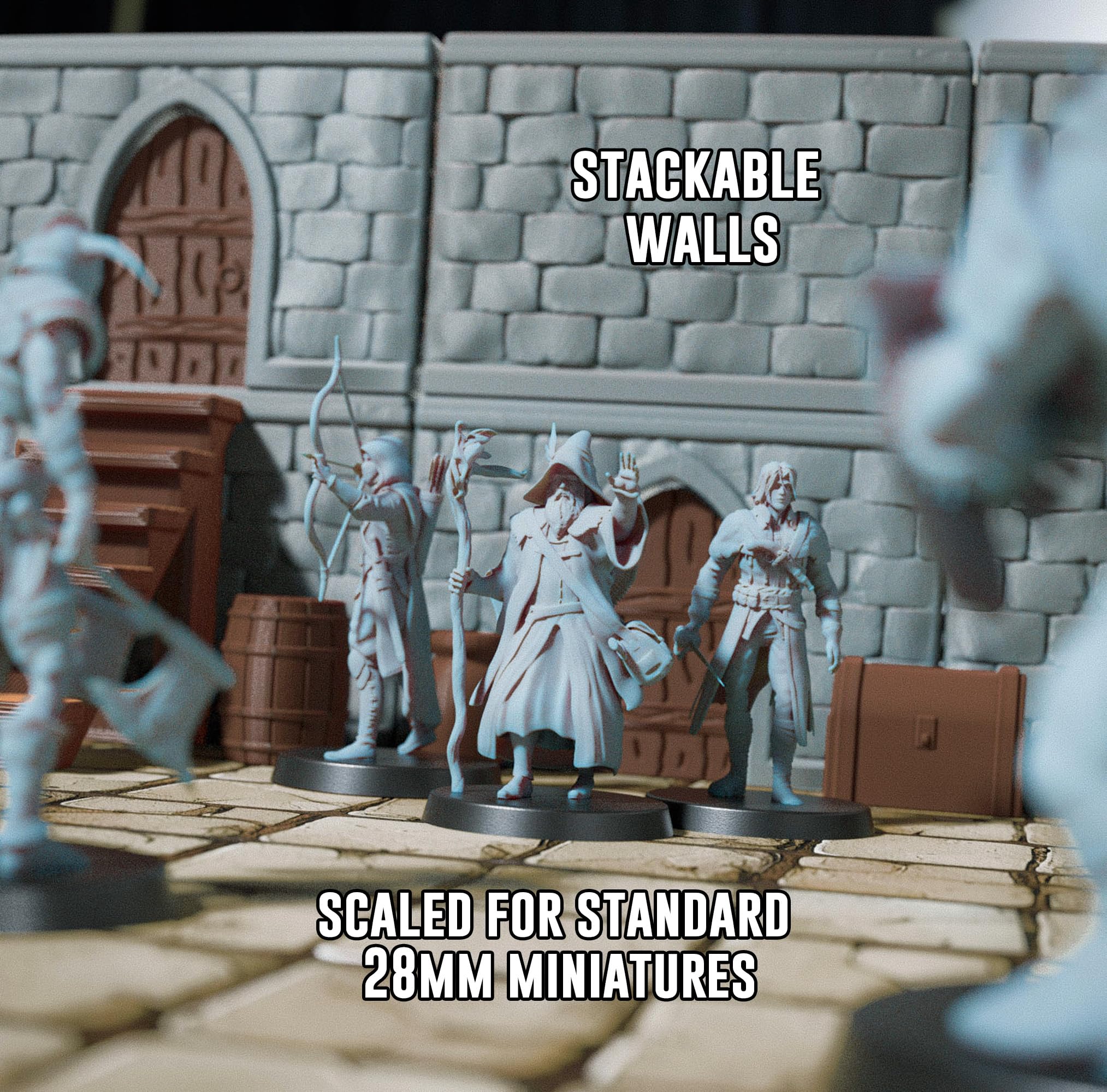 STAHLHAMMERS walls with windows enhance depth in dungeon scenes.