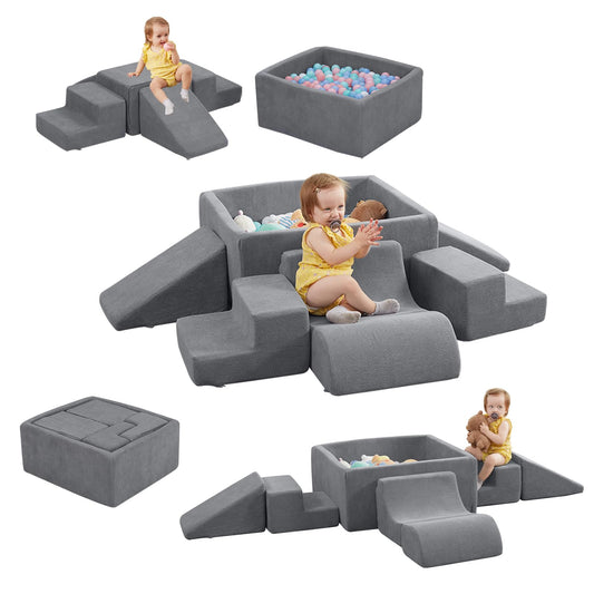STAOLENE soft foam climbing blocks with ball pit assembly for safe, imaginative play