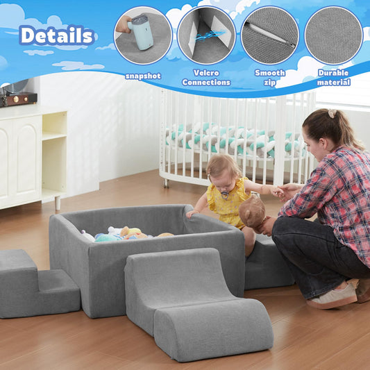 STAOLENE toddler climbing set with two stairs and ramps encourages motor skills