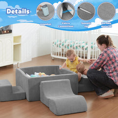 STAOLENE toddler climbing set with two stairs and ramps encourages motor skills