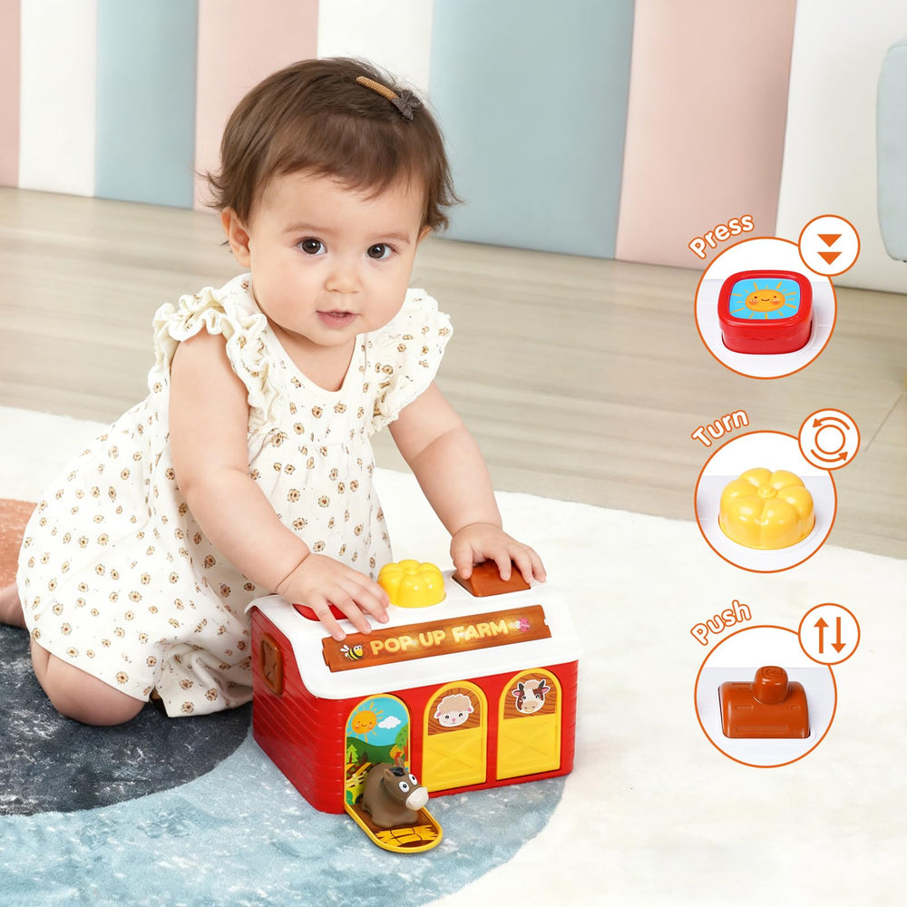STAPAW pop-up toy showing animal names and sounds to aid learning