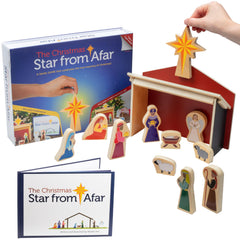 Star From Afar nativity figures display for a peaceful holiday scene.