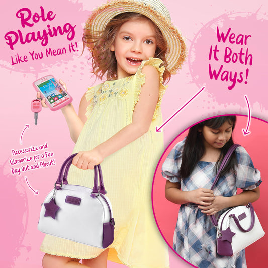 Star Princess accessories and wallet arranged for little shopper role-play fun