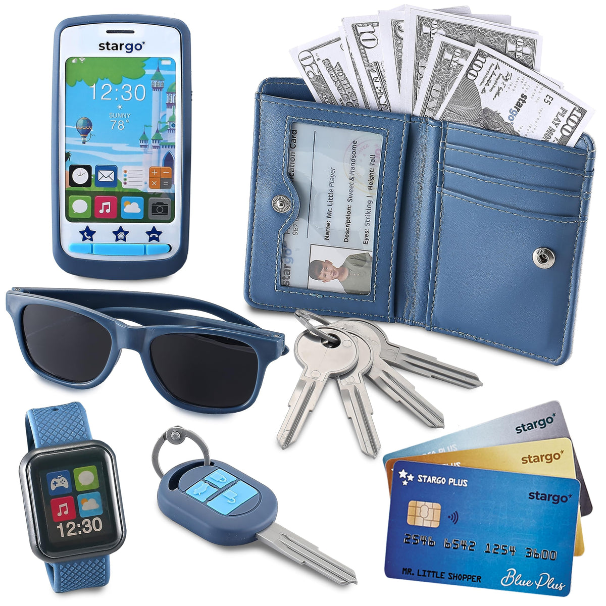 Star Princess play wallet for boys with realistic design for imaginative pretend play.