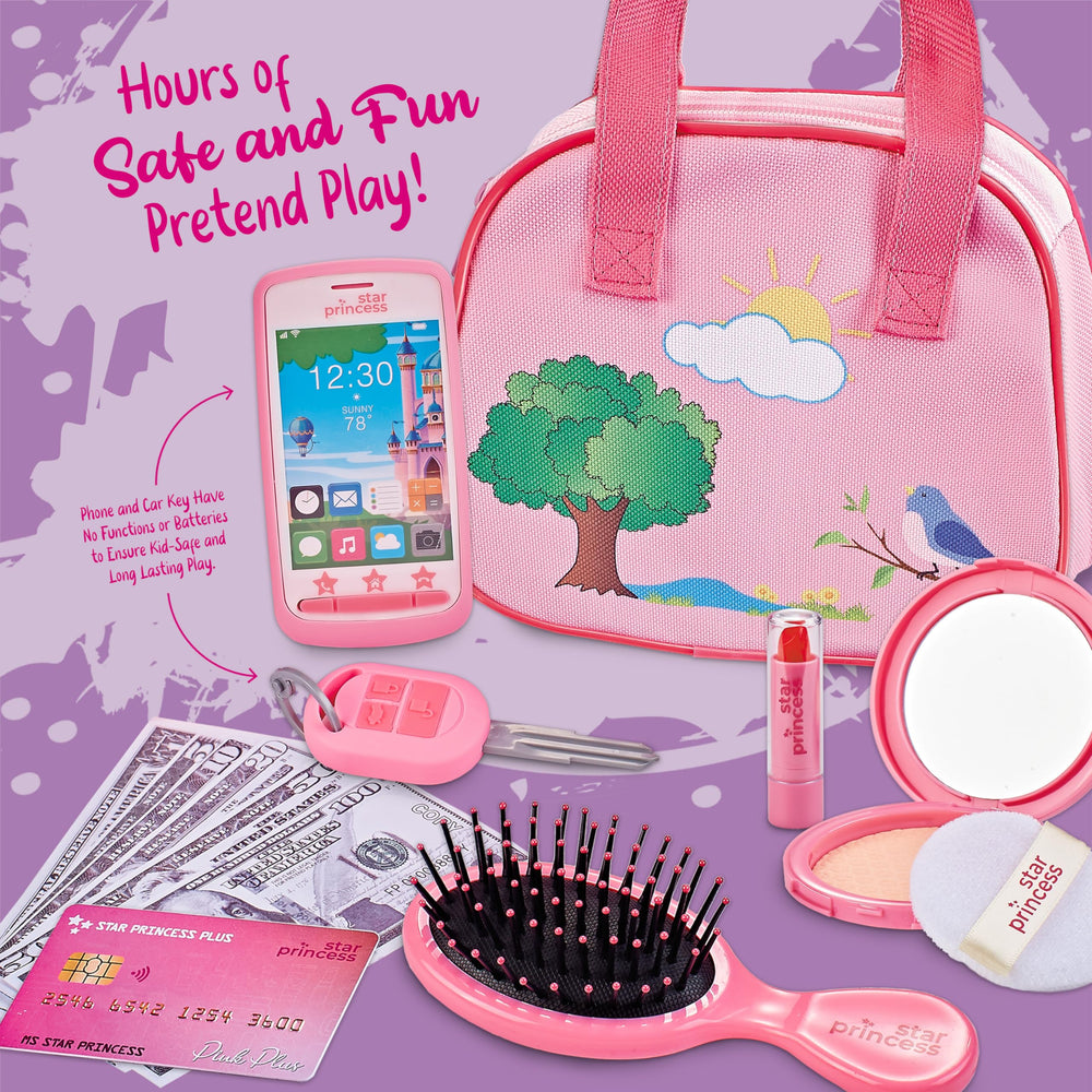 Star Princess pink no-function cellphone invites pretend conversations during role-play.