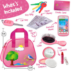 Star Princess pink toddler purse with set included boosts imaginative shopping play.