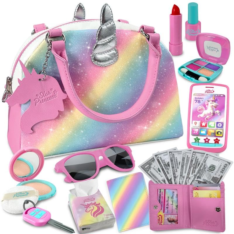 Star Princess unicorn purse in ombre colors for imaginative dress-up play
