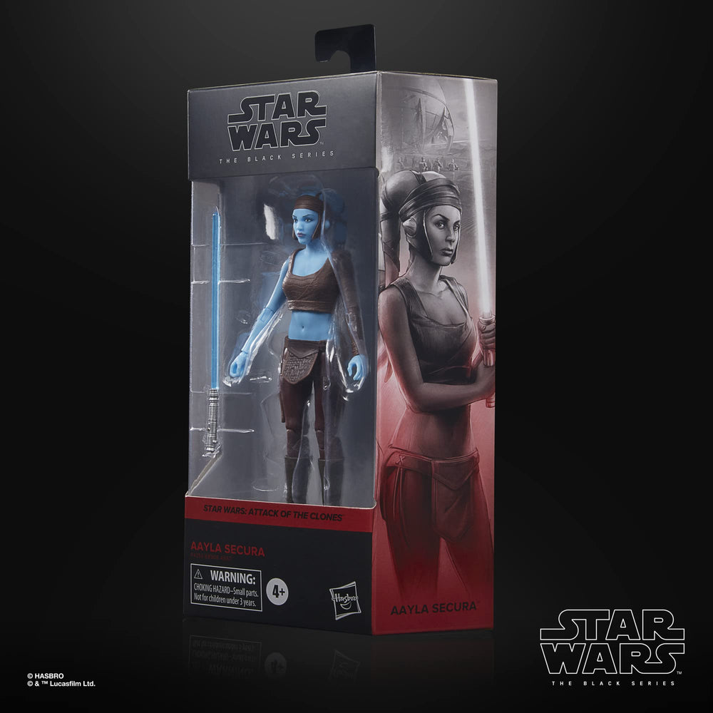 STAR WARS Aayla Secura 6-inch figure, premium articulation for dynamic display.