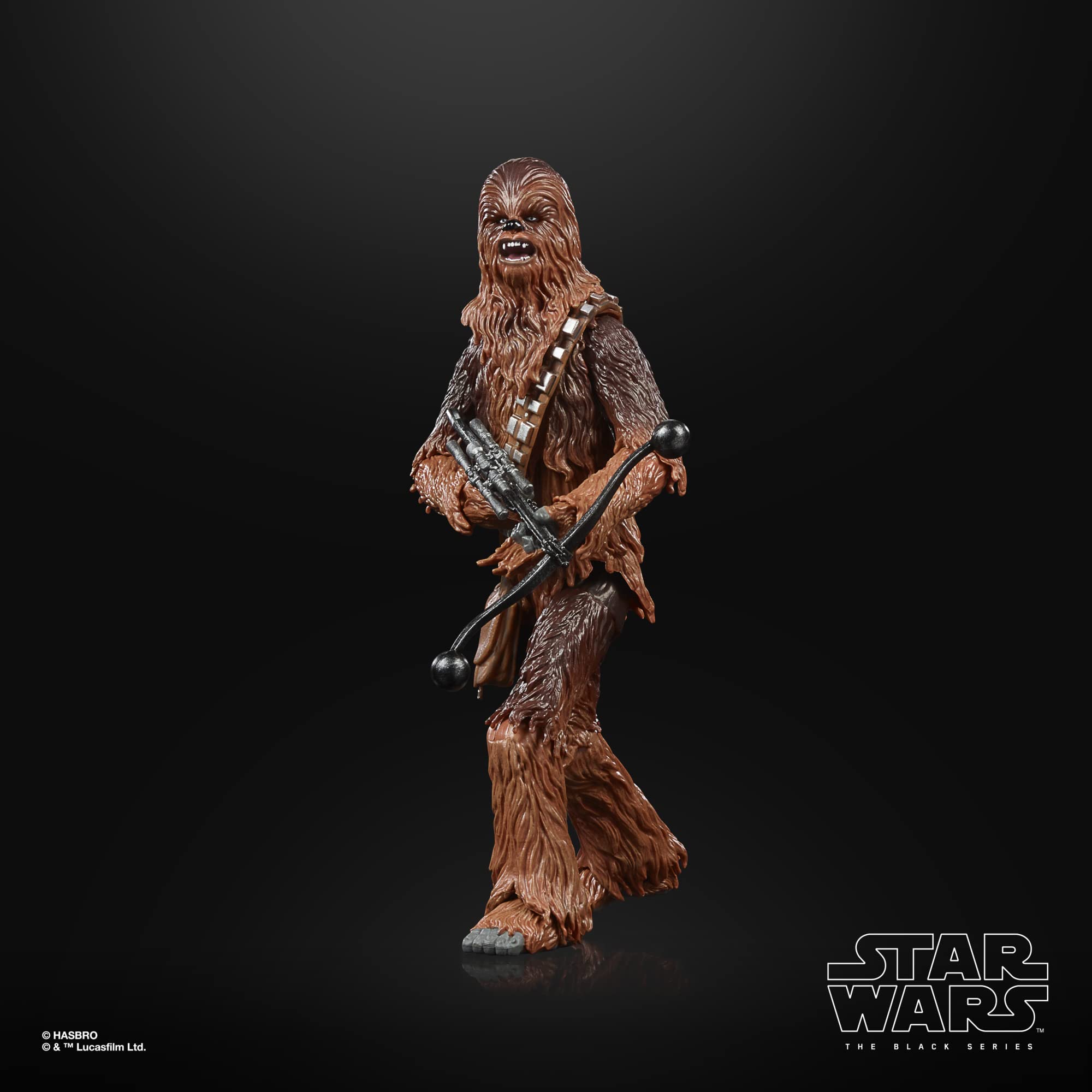 STAR WARS Archive Chewbacca figure highlighting detailed deco and craft.
