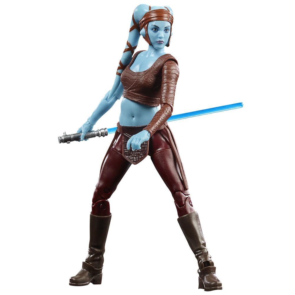 STAR WARS The Black Series Aayla Secura figure, front view, ideal for display and imaginative play.