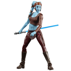 STAR WARS The Black Series Aayla Secura figure, front view, ideal for display and imaginative play.