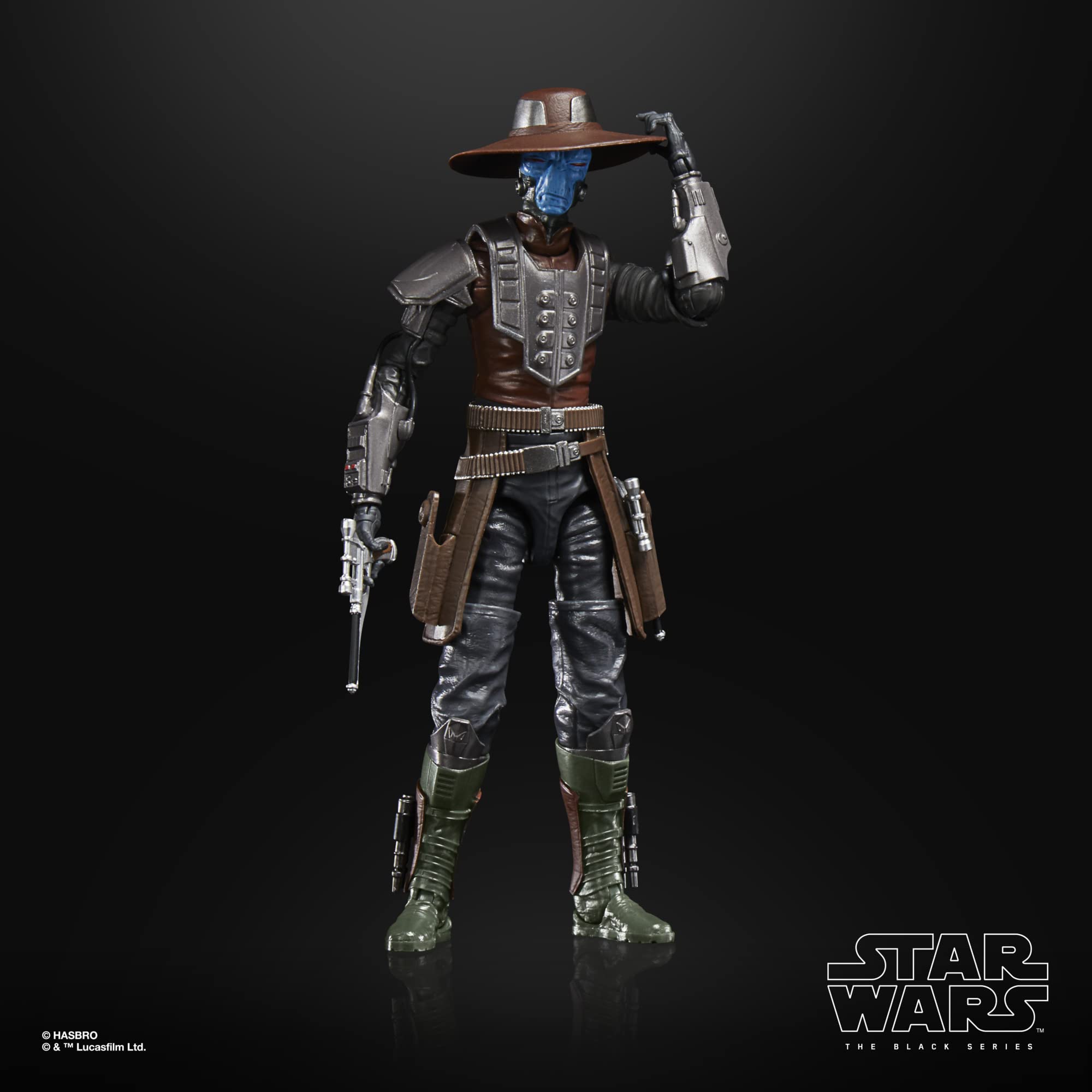 STAR WARS Cad Bane Bracca pose-ready figure for action scenes.
