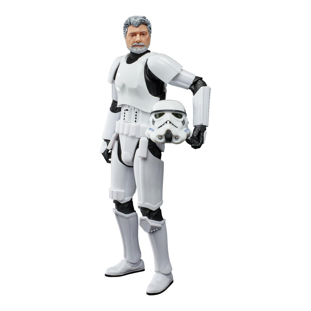 STAR WARS George Lucas figure with removable helmet and blaster for display