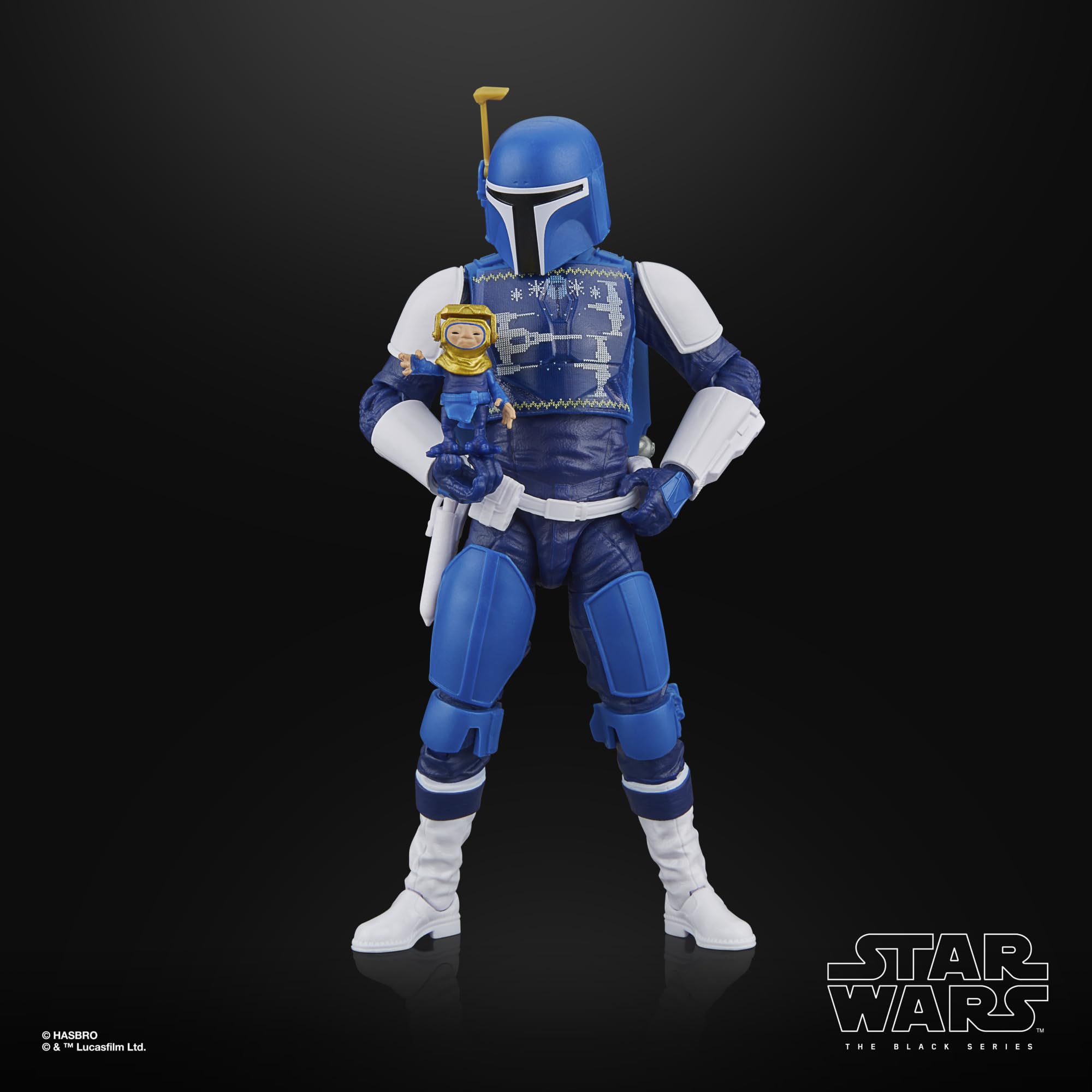 STAR WARS The Black Series Mandalorian Scout Holiday Edition armor detail close-up for collectors