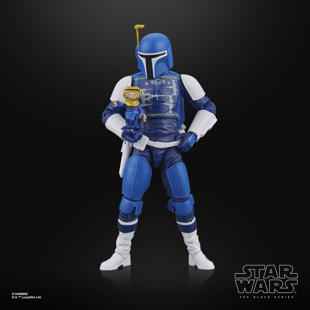 STAR WARS The Black Series Mandalorian Scout Holiday Edition armor detail close-up for collectors