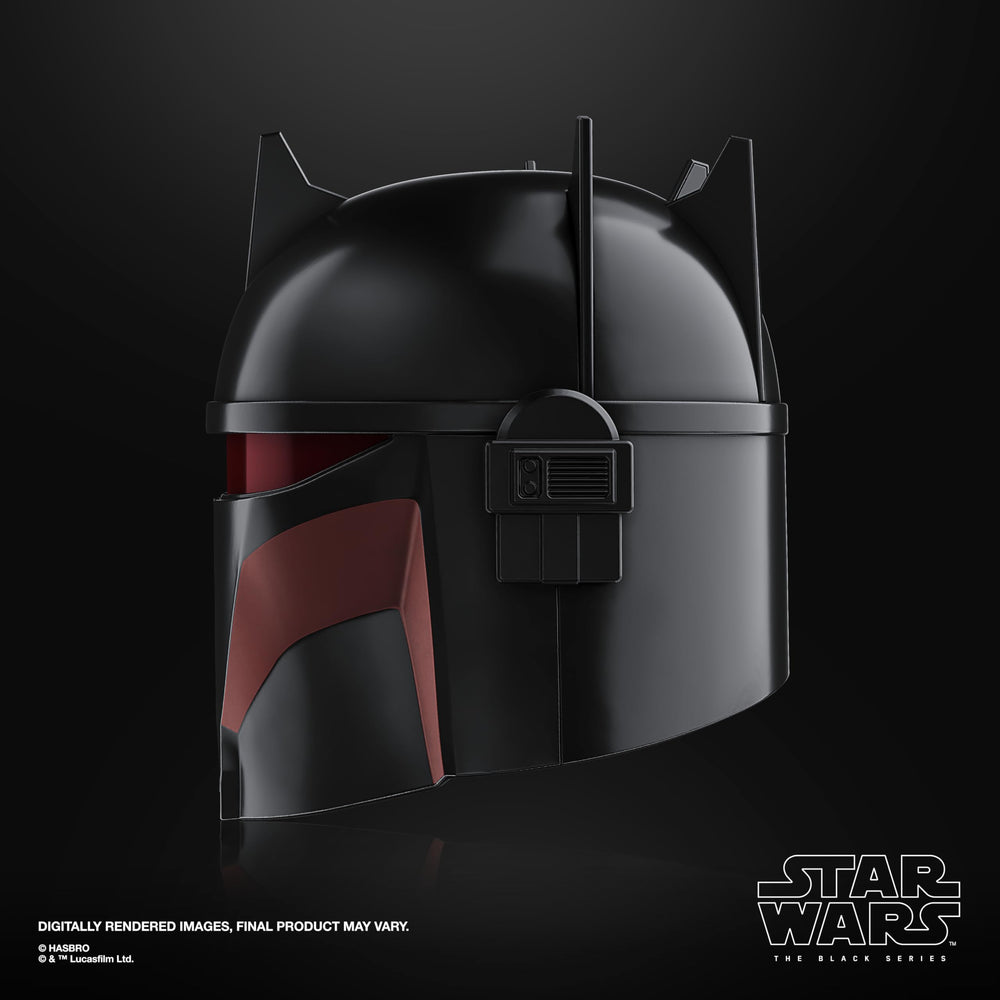 STAR WARS Black Series Moff Gideon helmet side view shows detailed deco for bold cosplay.