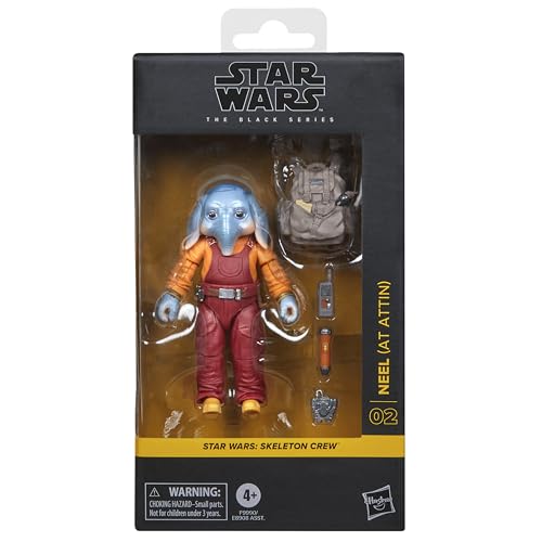 Star Wars Black Series Neel at Attin figure side view highlights articulation for dynamic poses.