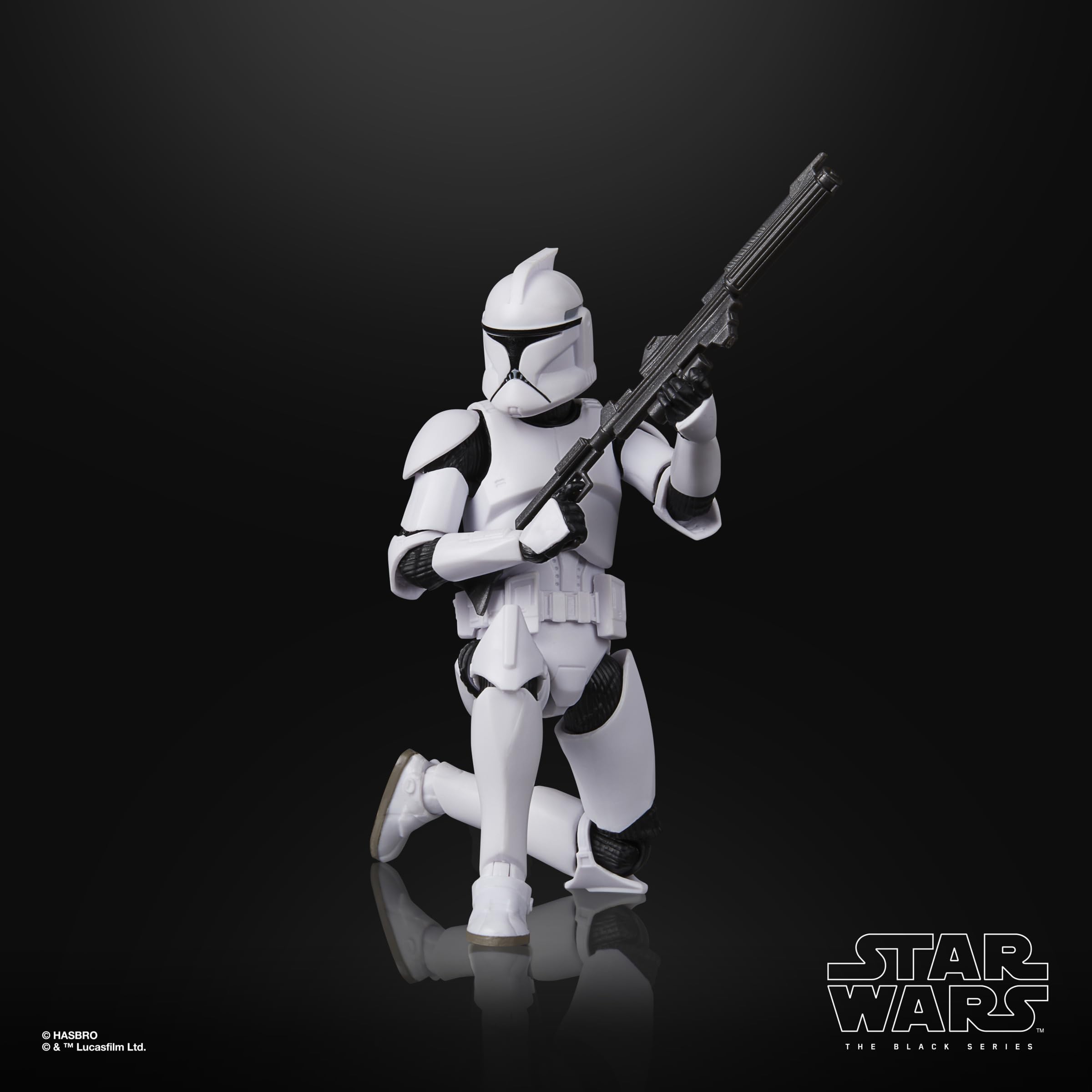 Star Wars Black Series Phase I deco for authentic movie-inspired display.
