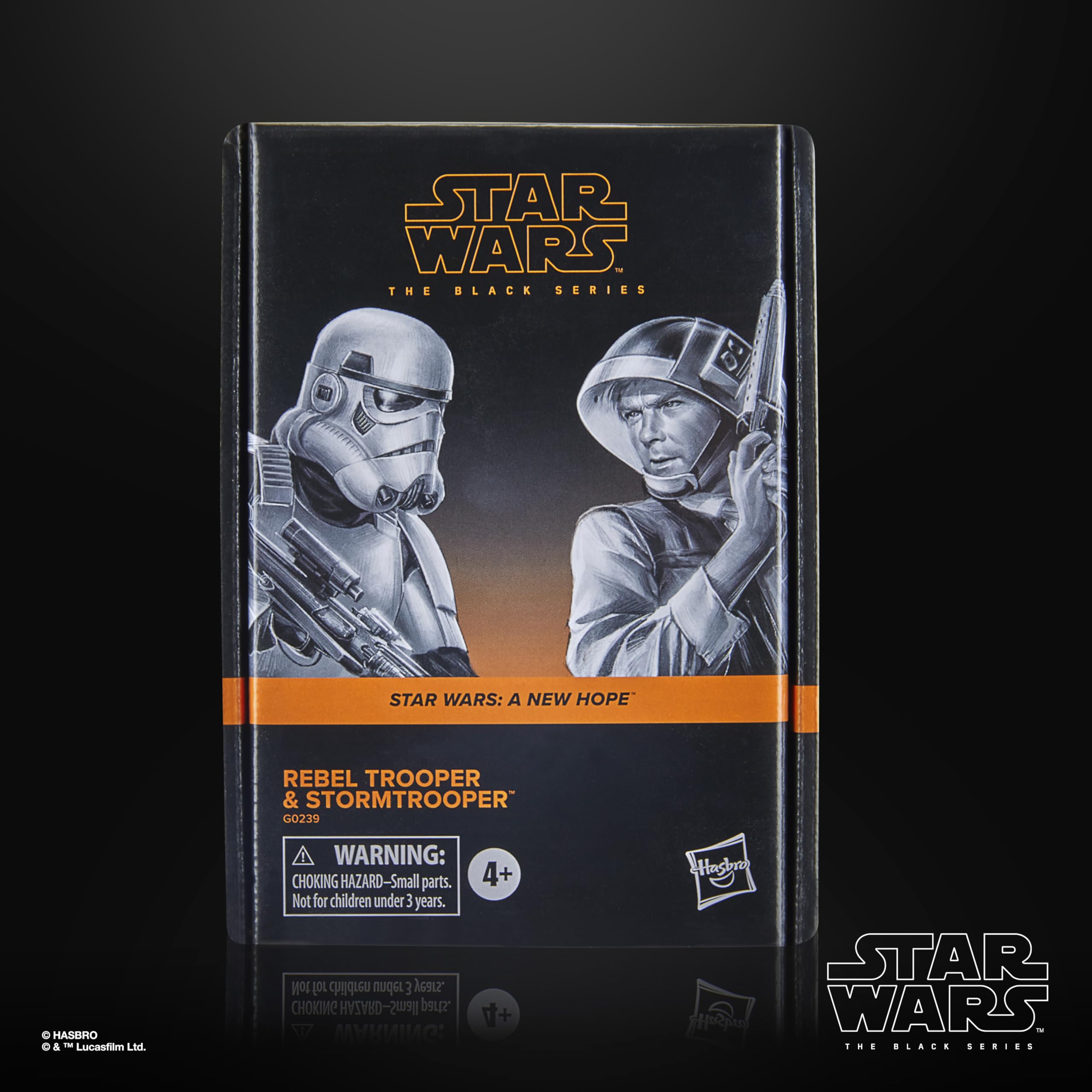 STAR WARS Black Series Stormtrooper 6-inch figure ideal for poseable display.