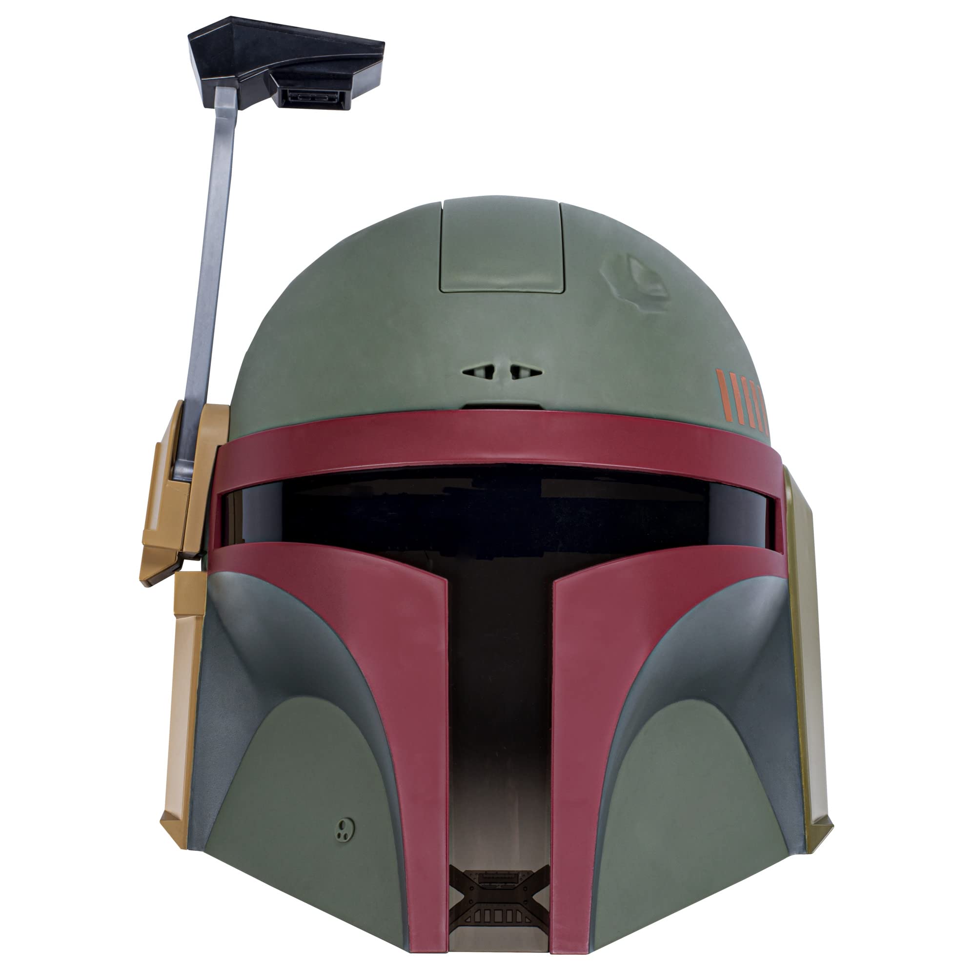 Star Wars Boba Fett electronic mask front view for immersive costume play and authentic detail.