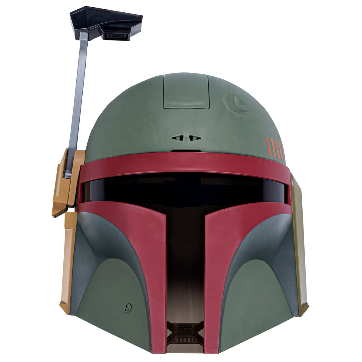 Star Wars Boba Fett electronic mask front view for immersive costume play and authentic detail.