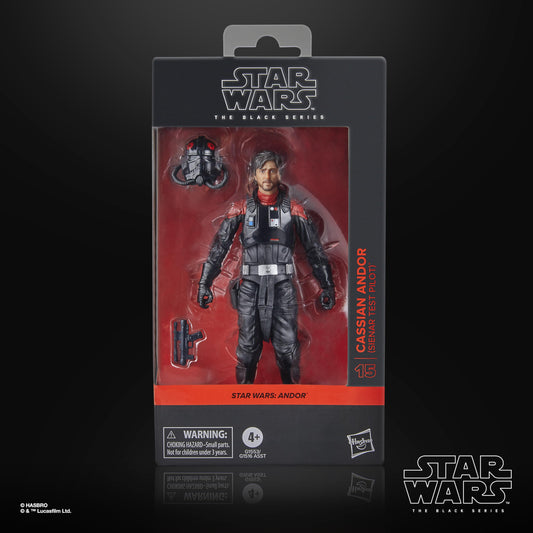 STAR WARS Cassian Andor figure side view emphasizes poseability