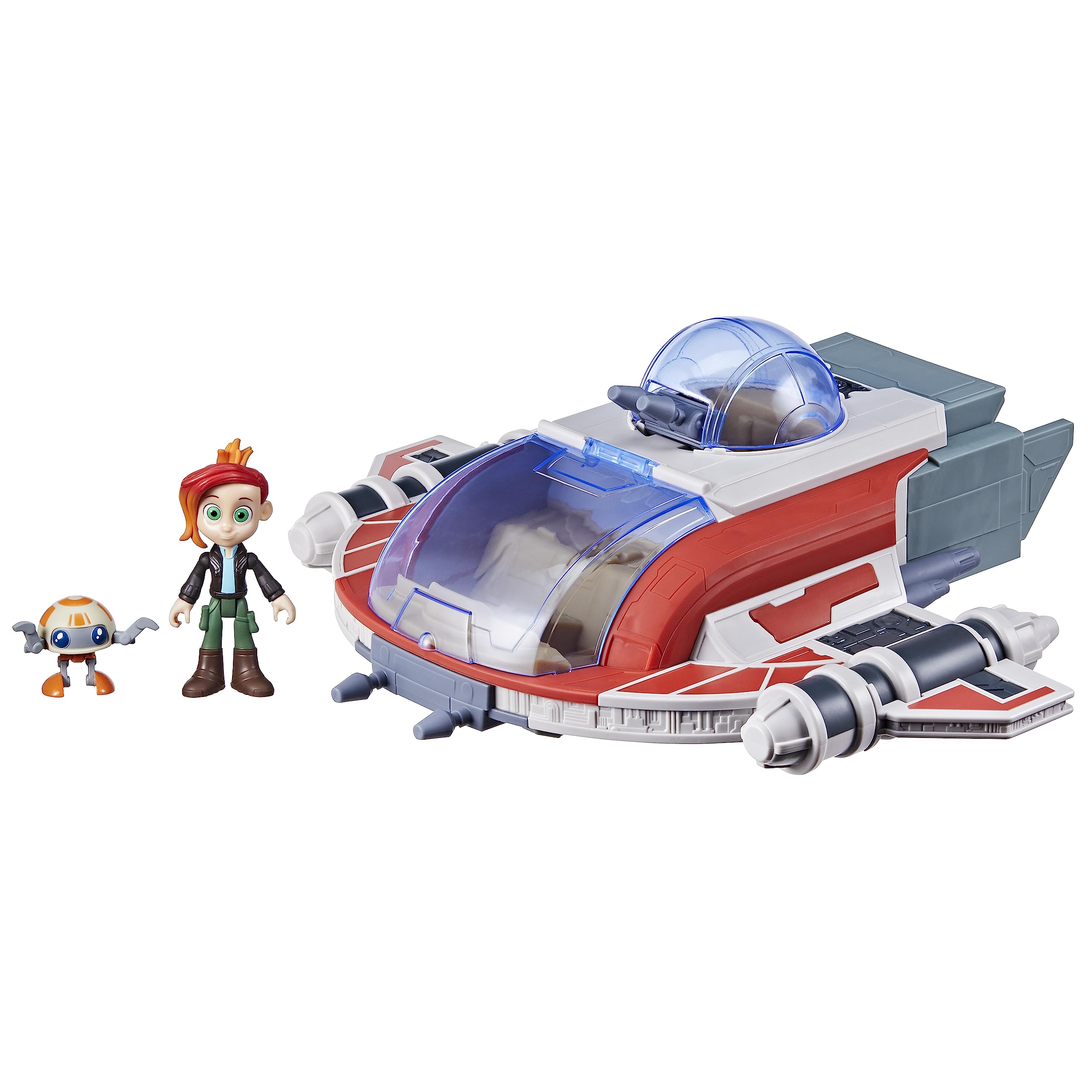 Star Wars Crimson Firehawk vehicle with bold, show-inspired design for imaginative play