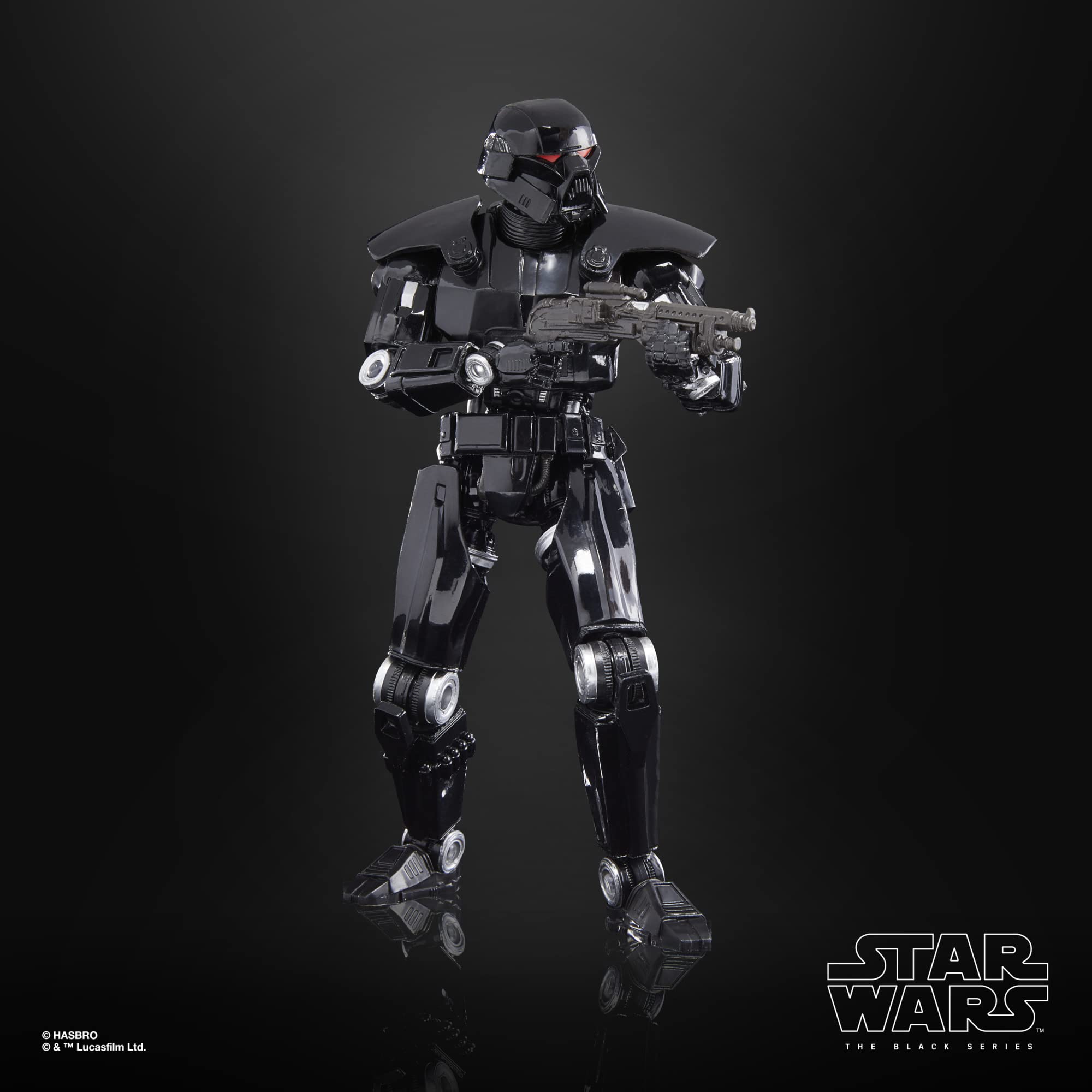 STAR WARS The Black Series Dark Trooper display setup for storytelling.