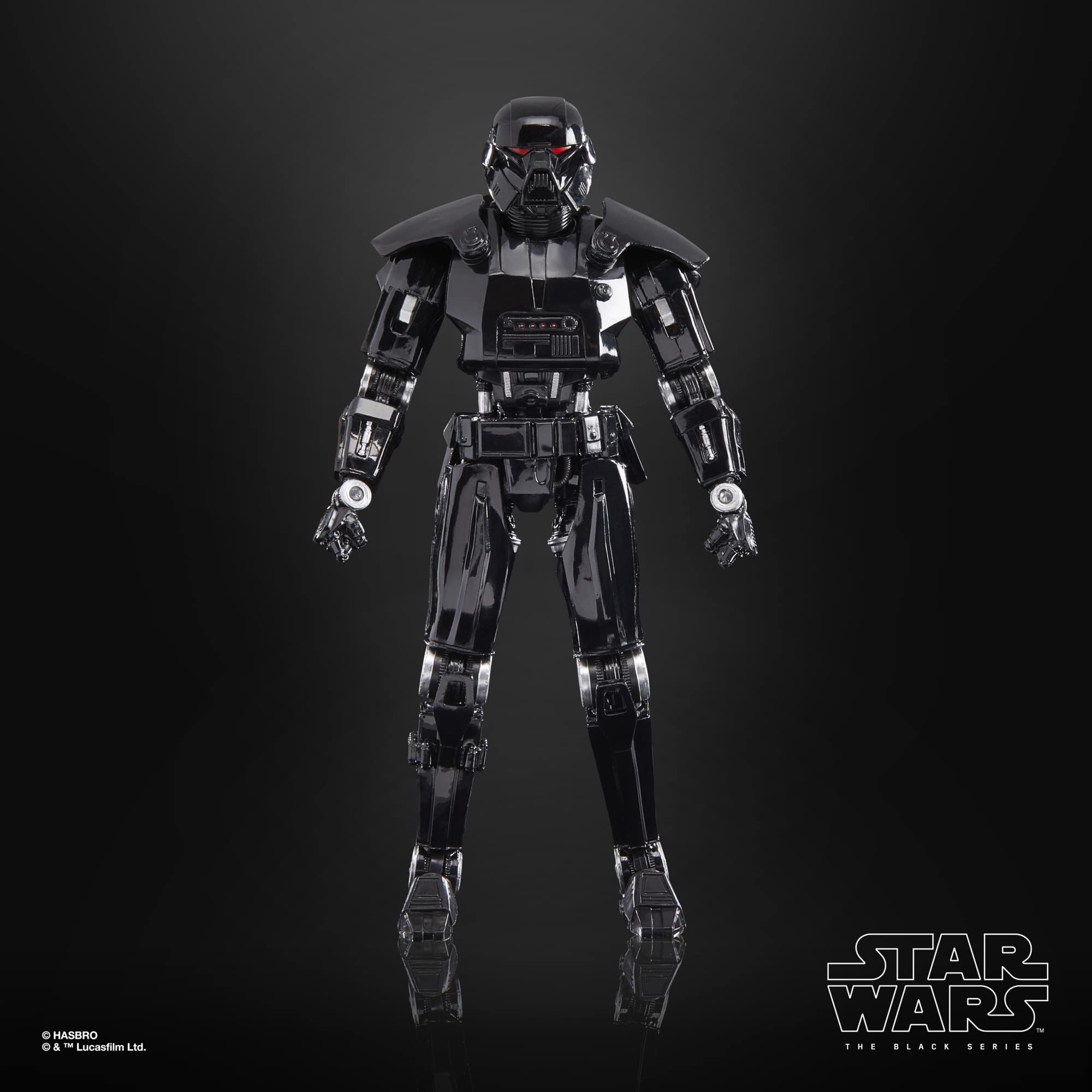 STAR WARS The Black Series Dark Trooper jet boots detail enhances authentic look.