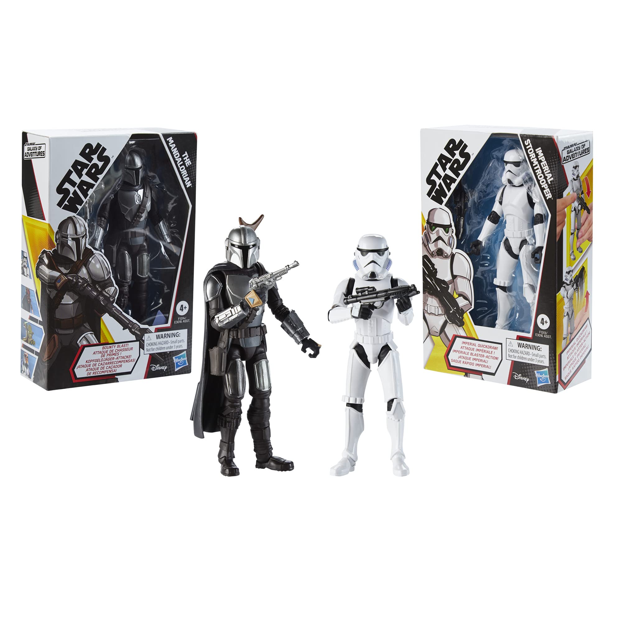 Star Wars Galaxy of Adventures collectible figures suit gift-ready for fans.